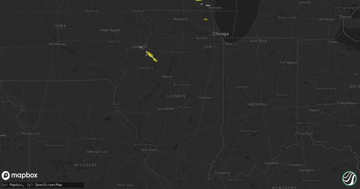 Hail map in Illinois on June 19, 2017
