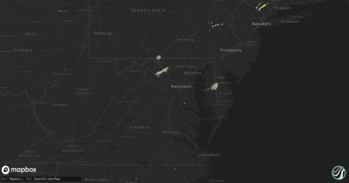 Hail map in Maryland on June 19, 2017