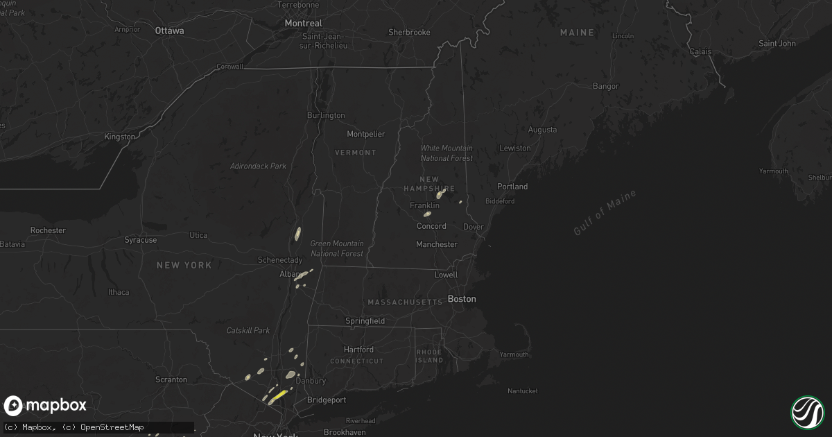 Hail map in New Hampshire on June 19, 2017