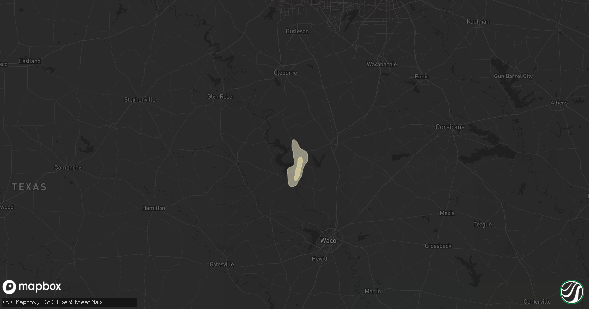 Hail map in Whitney, TX on June 19, 2017