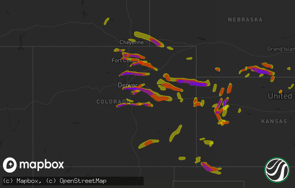 Hail map preview on 06-19-2018