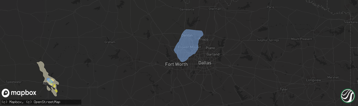 Hail map in Keller, TX on June 19, 2020