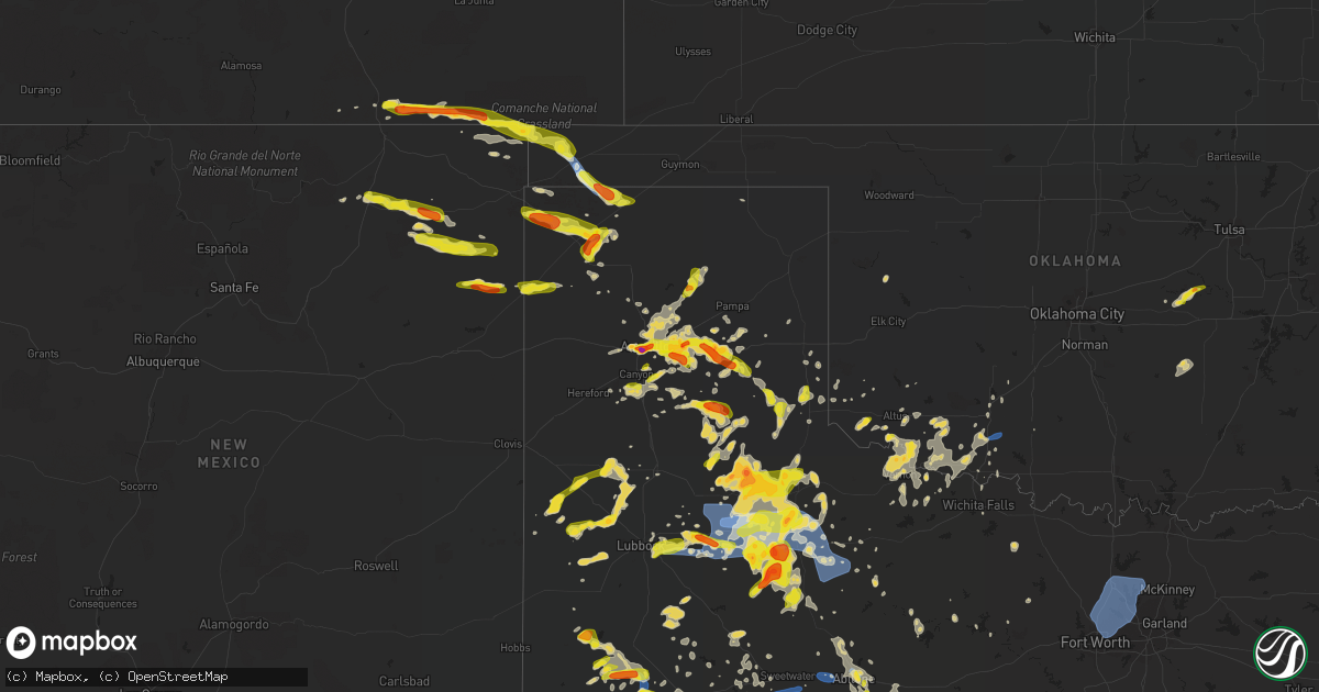 Hail map on June 19, 2020