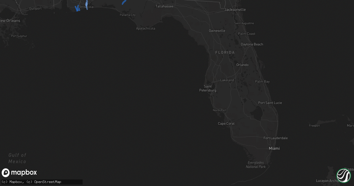 Hail map in Florida on June 19, 2021