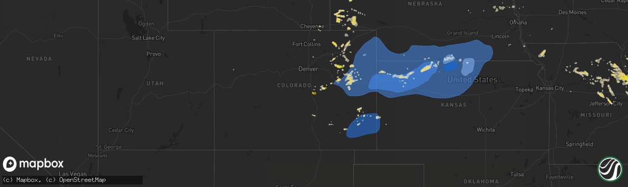 Hail map on June 19, 2021