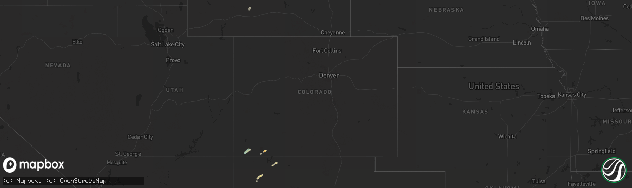 Hail map in Colorado on June 19, 2022