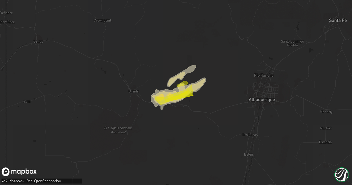 Hail map in Cubero, NM on June 19, 2022