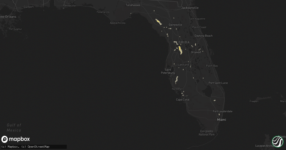 Hail map in Florida on June 19, 2022
