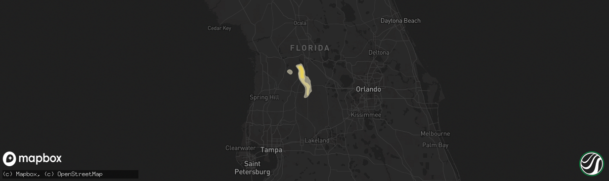 Hail map in Webster, FL on June 19, 2022