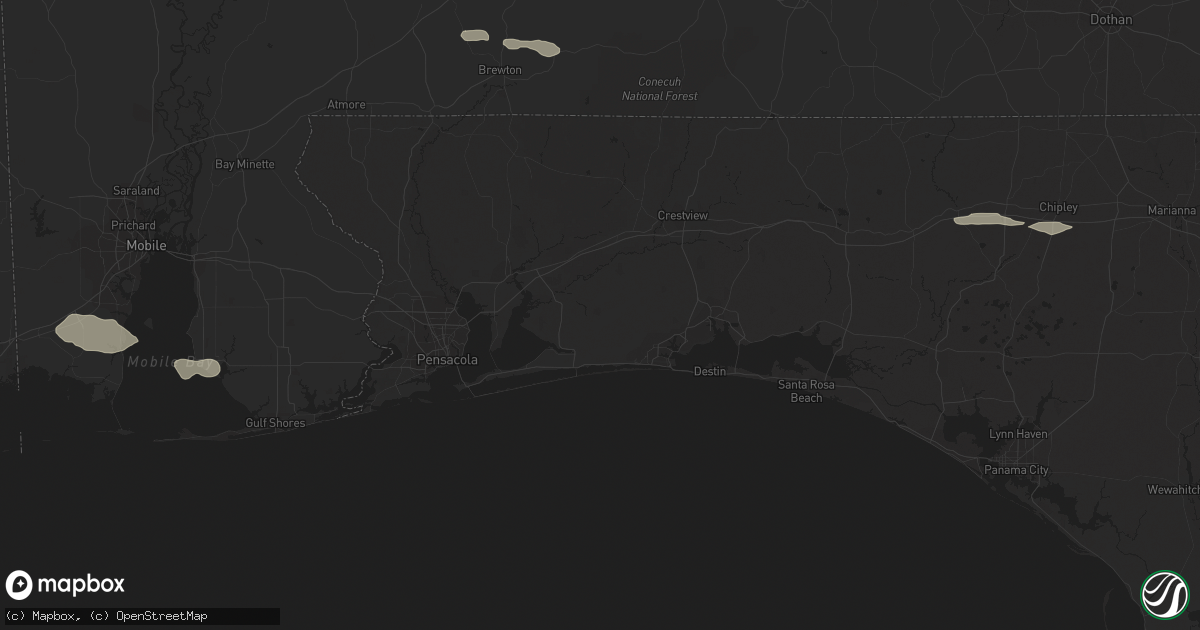 Hail map in Brewton, AL on June 19, 2023