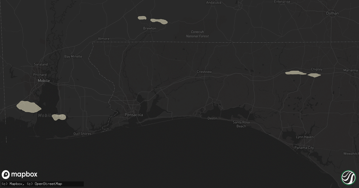 Hail map in Doerun, GA on June 19, 2023