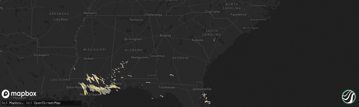 Hail map in Georgia on June 19, 2023