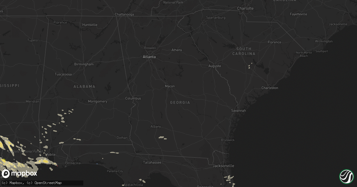 Hail map in Georgia on June 19, 2023