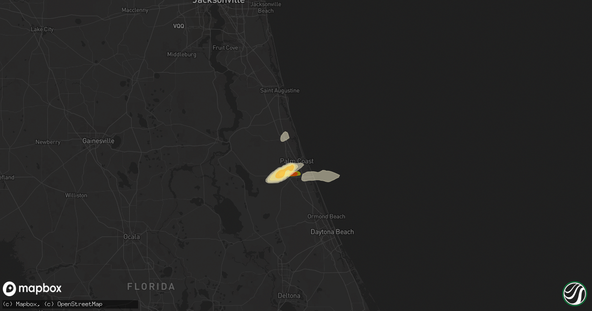 Hail map in Palm Coast, FL on June 19, 2023