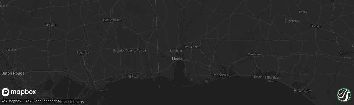 Hail map in Santa Rosa Beach, FL on June 19, 2023