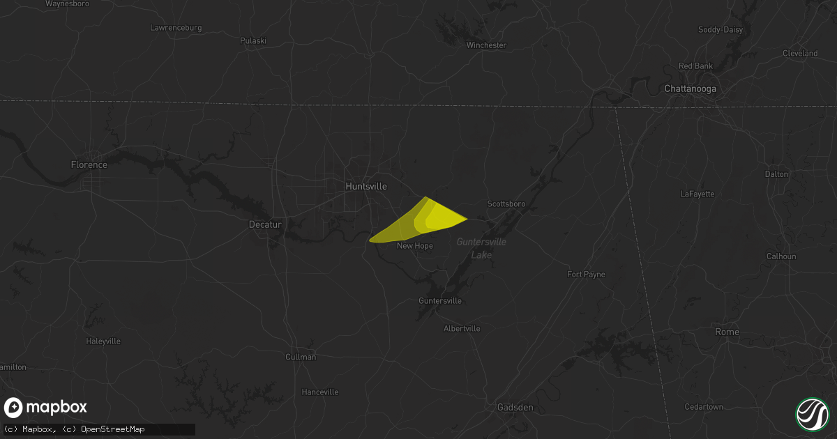 Hail map in Scottsboro, AL on June 19, 2023