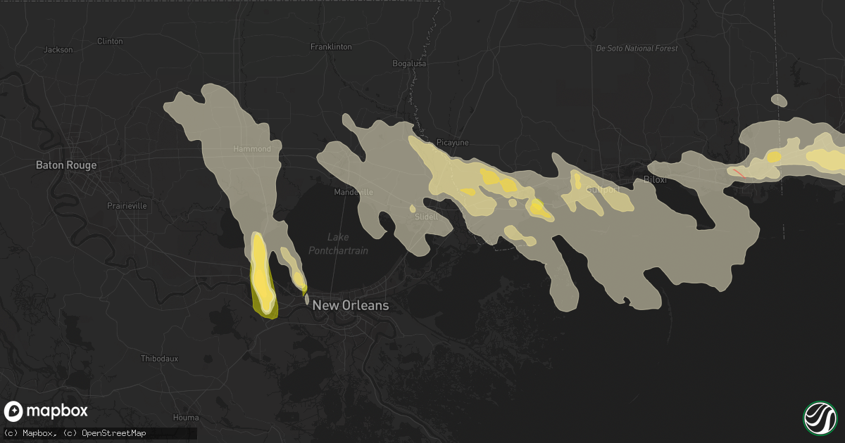 Hail map in Slidell, LA on June 19, 2023
