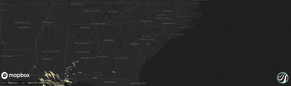 Hail map in South Carolina on June 19, 2023