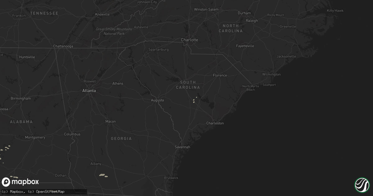 Hail map in South Carolina on June 19, 2023