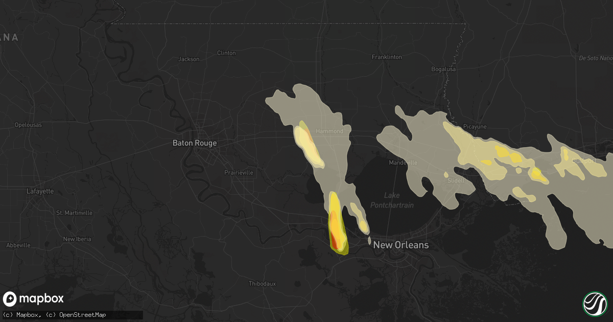 Hail map in Springfield, LA on June 19, 2023