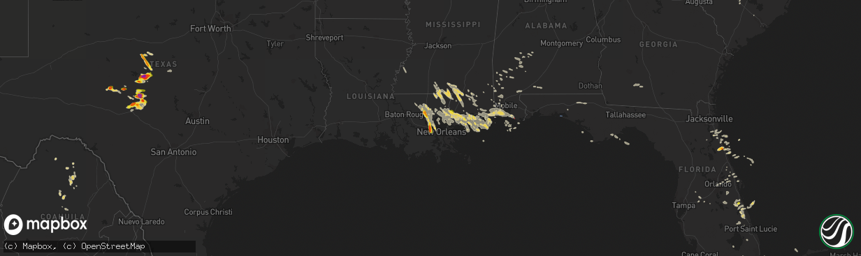 Hail map on June 19, 2023