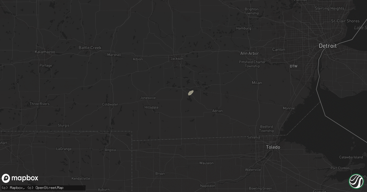 Hail map in Addison, MI on June 19, 2024