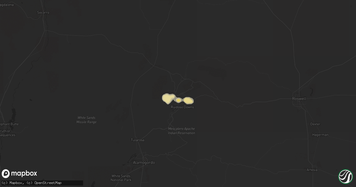 Hail map in Alto, NM on June 19, 2024