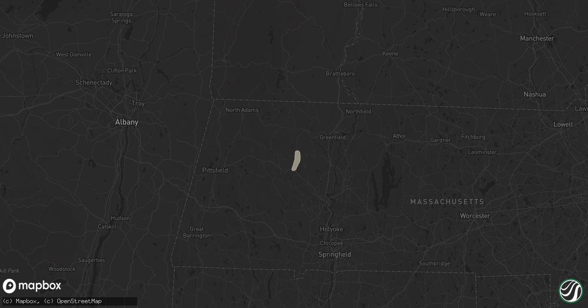 Hail map in Ashfield, MA on June 19, 2024