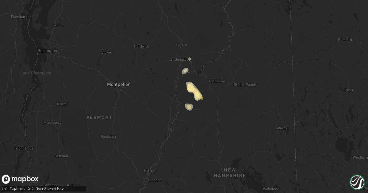 Hail map in Bath, NH on June 19, 2024