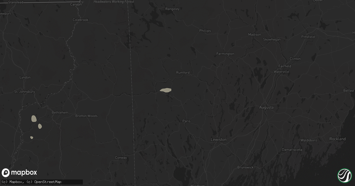 Hail map in Bryant Pond, ME on June 19, 2024