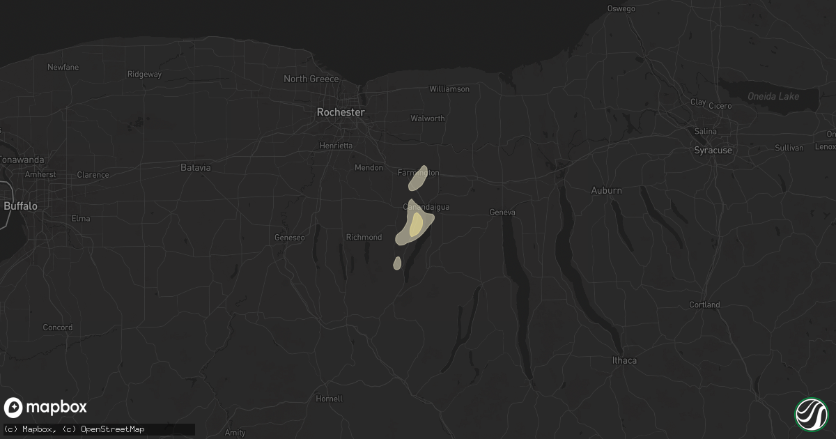 Hail map in Canandaigua, NY on June 19, 2024