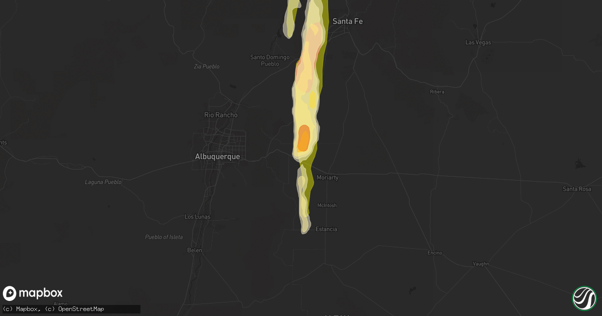 Hail map in Edgewood, NM on June 19, 2024