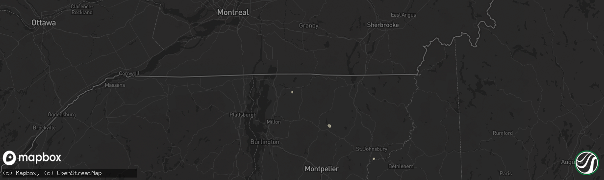 Hail map in Enosburg Falls, VT on June 19, 2024