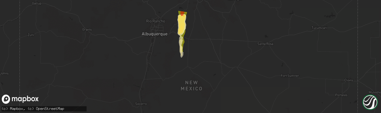 Hail map in Estancia, NM on June 19, 2024