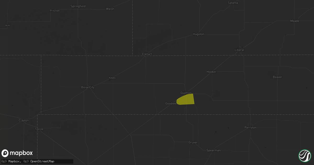 Hail map in Goodwell, OK on June 19, 2024