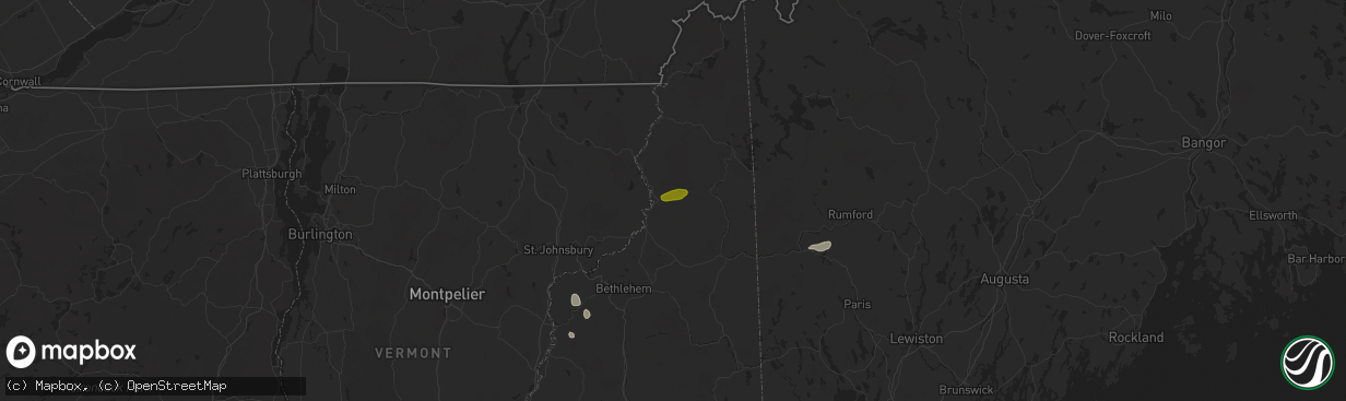 Hail map in Groveton, NH on June 19, 2024