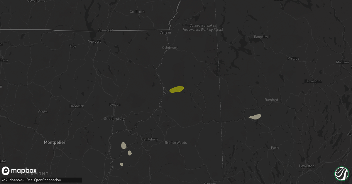 Hail map in Groveton, NH on June 19, 2024