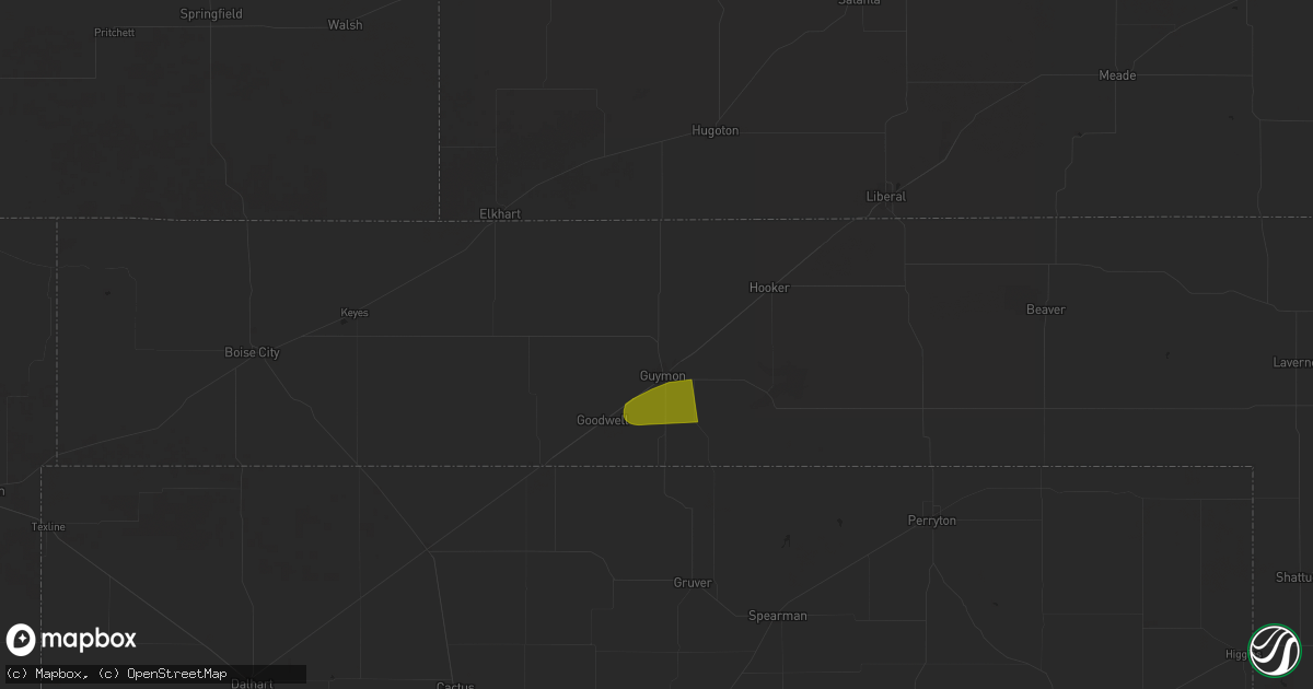 Hail map in Guymon, OK on June 19, 2024