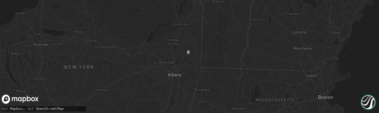 Hail map in Johnsonville, NY on June 19, 2024