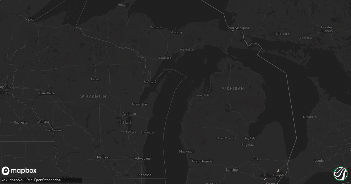 Hail map in Michigan on June 19, 2024