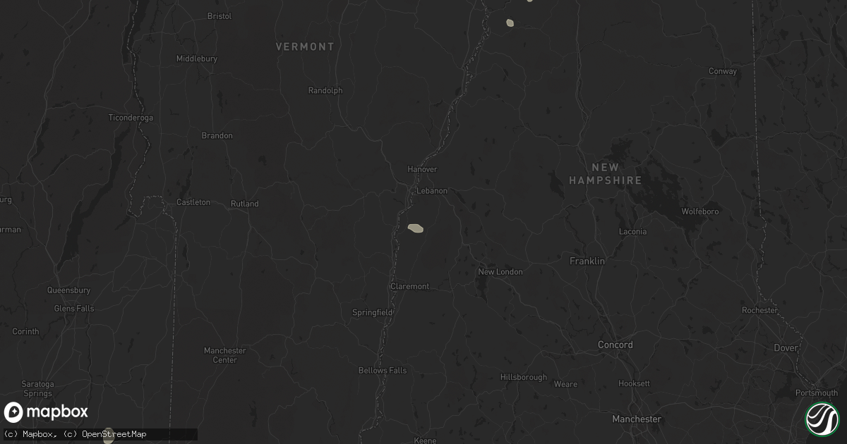 Hail map in Plainfield, NH on June 19, 2024