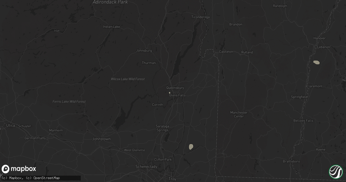 Hail map in Queensbury, NY on June 19, 2024