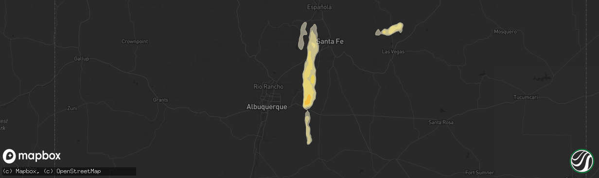 Hail map in Sandia Park, NM on June 19, 2024