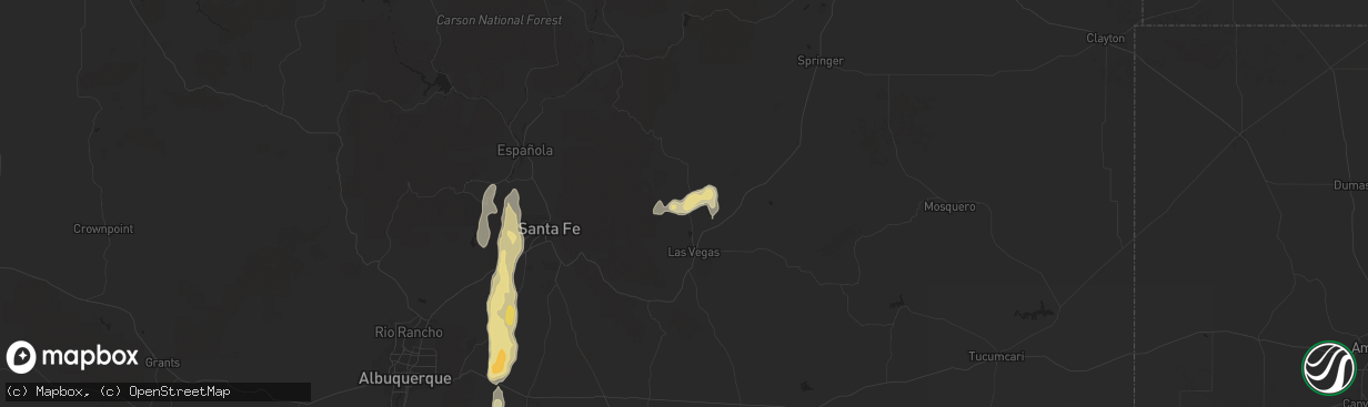 Hail map in Sapello, NM on June 19, 2024