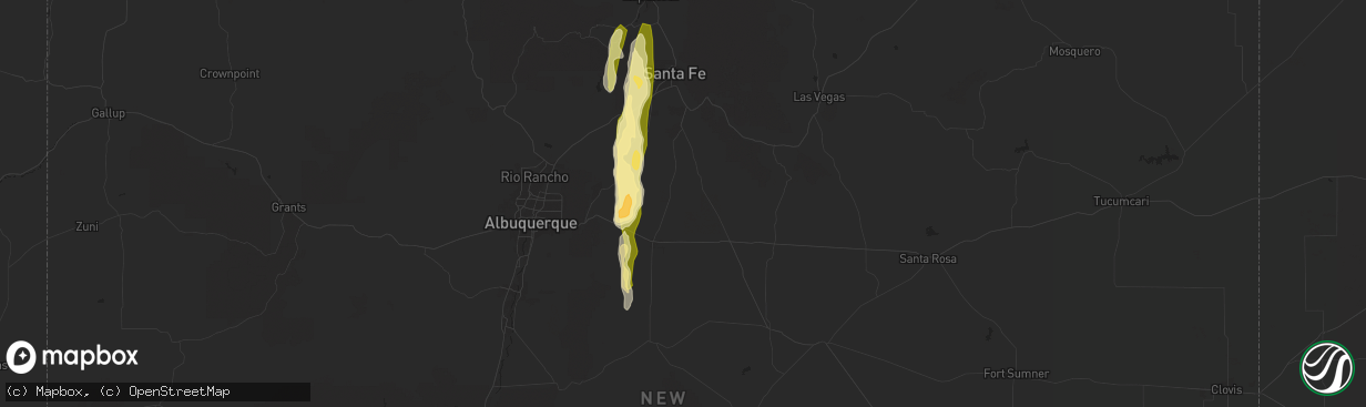 Hail map in Stanley, NM on June 19, 2024