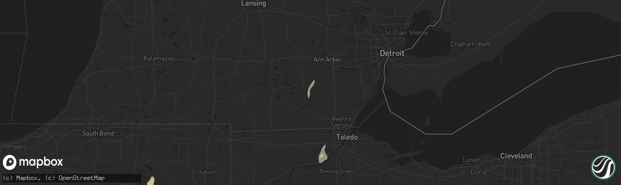 Hail map in Tecumseh, MI on June 19, 2024