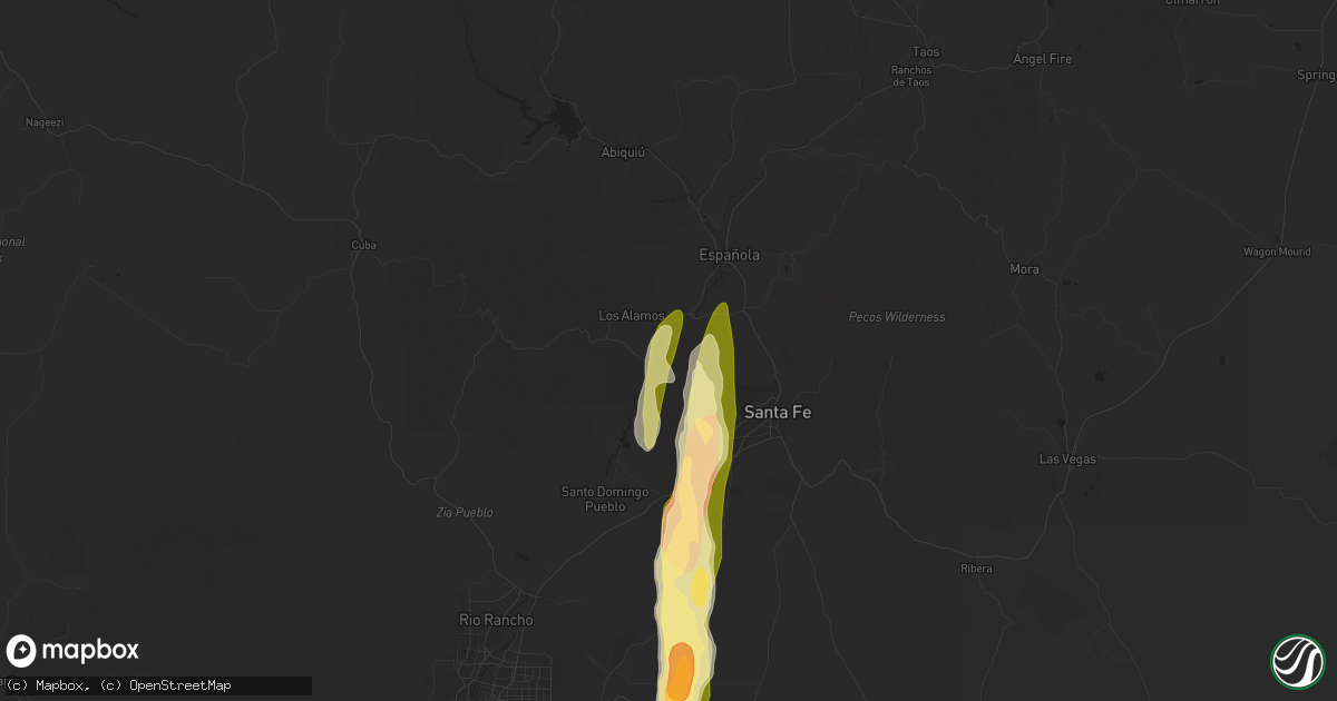 Hail map in White Rock, NM on June 19, 2024