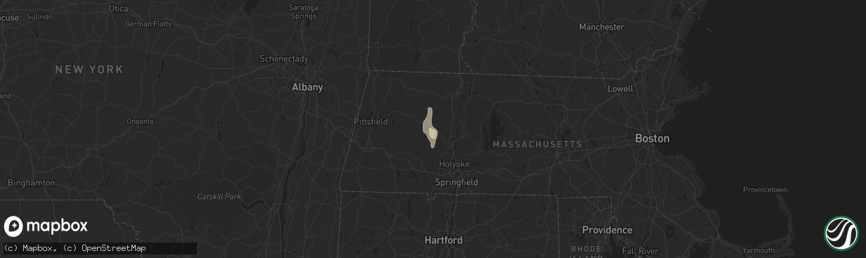 Hail map in Williamsburg, MA on June 19, 2024