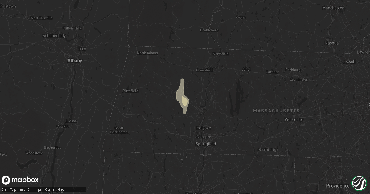 Hail map in Williamsburg, MA on June 19, 2024