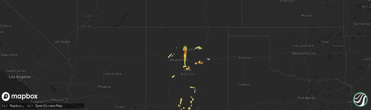 Hail map on June 19, 2024